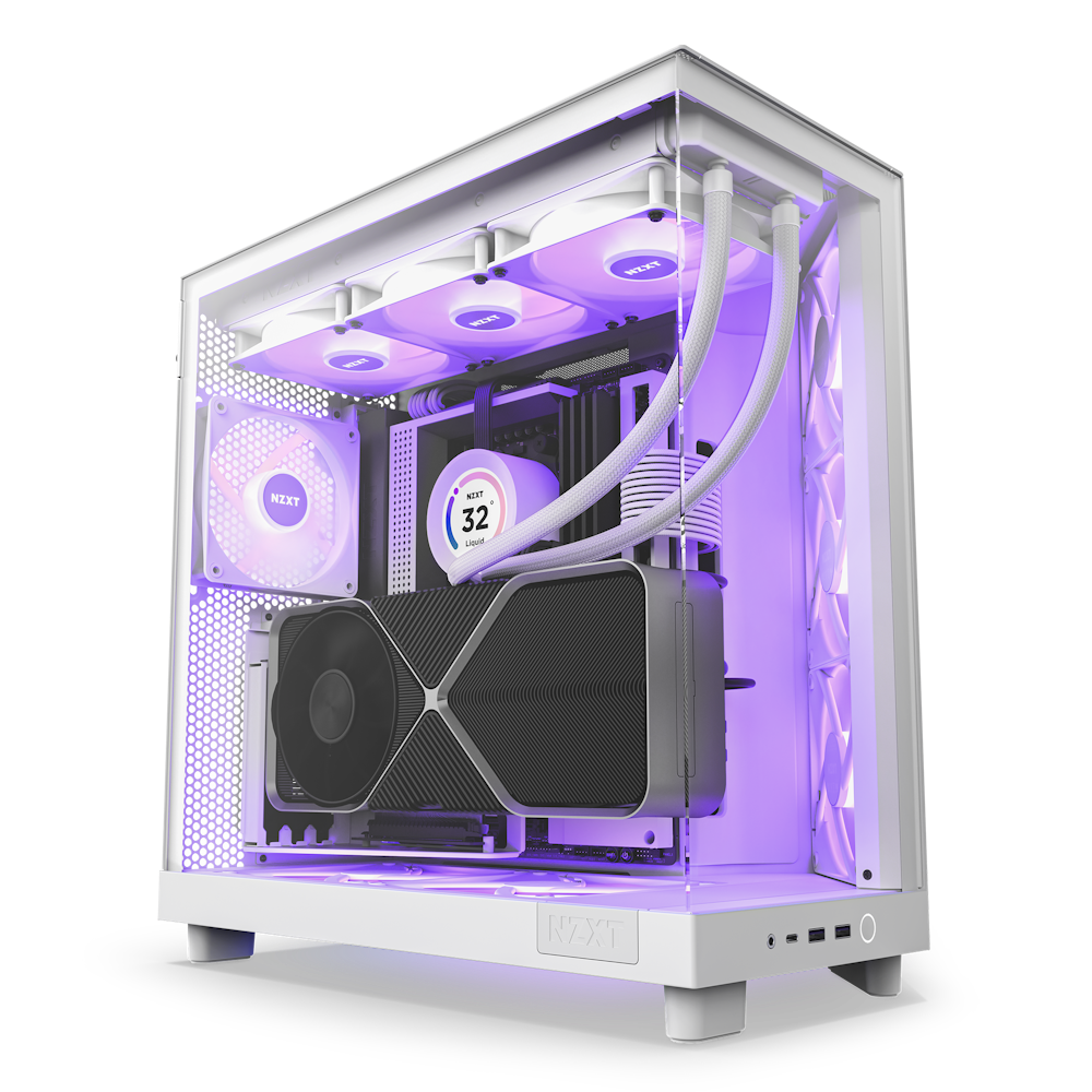 Photo d'un boitier conseillé NZXT H6 FLOW Blanc 