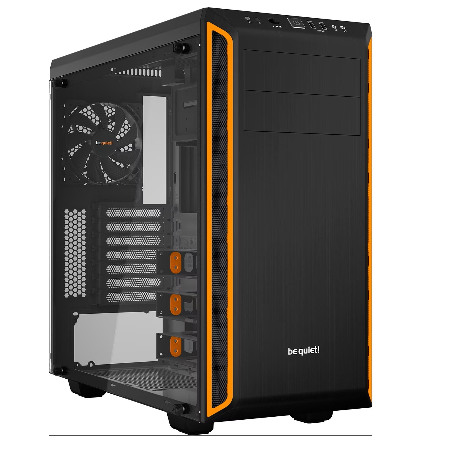 Photo d'un boitier conseillé BeQuiet! Pure Base 600 Noir & Orange 